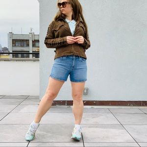 Levi’s Mom High Waist Side Splits Vintage Flare Shorts